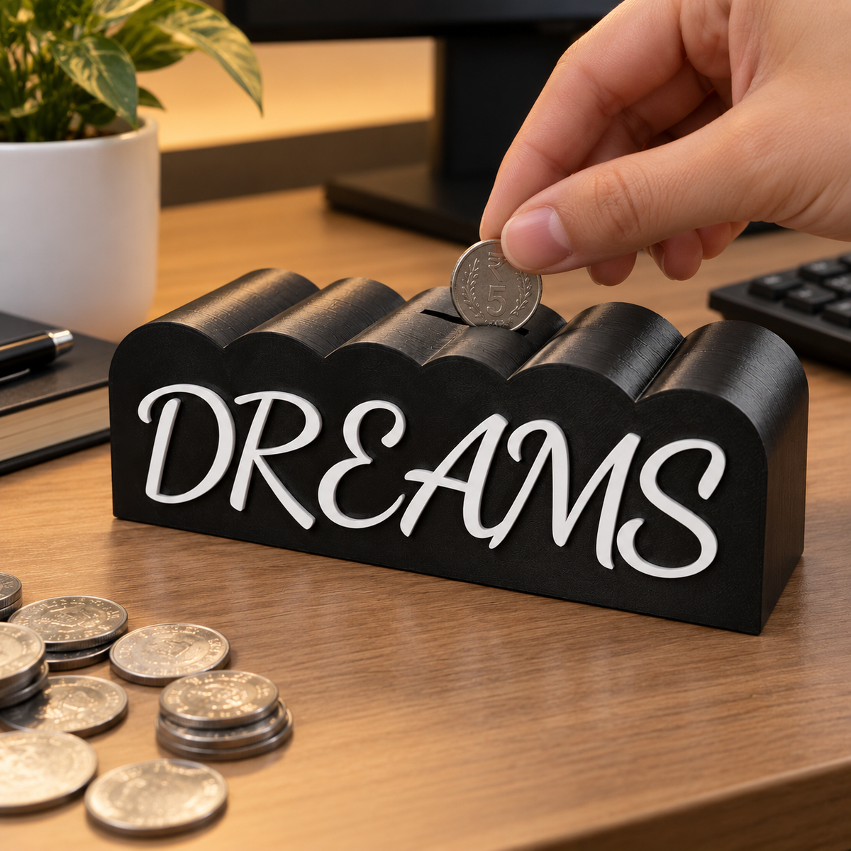 💭 Customizable — 3D Printed Coin Bank