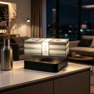 Levitating Money Stack Lamp – Magnetic Floating RGB Ambient LED Light
